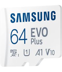 Samsung Карта памяти microSDHC 64GB C10 UHS-I R100MB/s Evo Plus + SD