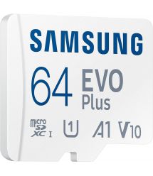 Samsung Карта памяти microSDHC 64GB C10 UHS-I R100MB/s Evo Plus + SD