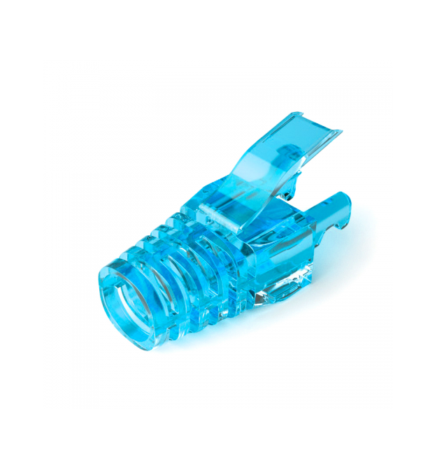 Ковпачок ізолюючий PiPo RJ-45 Cat.5 - Cat.6 (100 шт - уп.), Transparent-blue