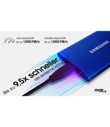 Samsung Портативный SSD 1TB USB 3.2 Gen 2 T7 Type-C Серый