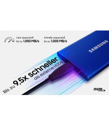 SSD накопитель Samsung 2.5" USB 1.0TB T7 Titan Gray (MU-PC1T0T/WW)