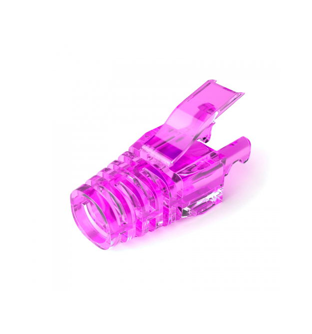 Ковпачок ізолюючий PiPo RJ-45 Cat.5 - Cat.6 (100 шт - уп.), Transparent-purple