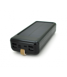 Power bank KKD-6W 60000 mAh (ККД 60%) Solar, flashlight, Input: 5V - 2.1A(MicroUSB, TypeC, Lightning), Output: 5V - 2.1A(4xUSB),