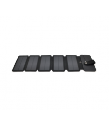 Solar panel 5 Foldings, built-in microUSB cable, Output: 5 - 1,2 А(USB), plastic, Black, Corton box