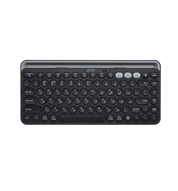 Клавиатура мембранная 2E KS250 84key, WL/BT, EN/UK, черно-серый