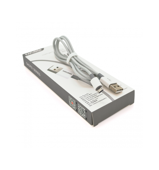 Кабель iKAKU KSC-723 GAOFEI smart charging cable for micro, Gray, довжина 1м, 2.4A, BOX