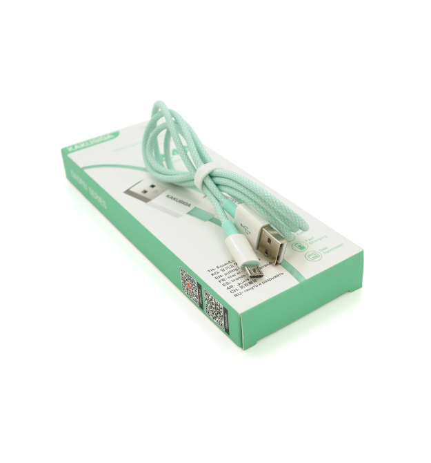 Кабель iKAKU KSC-723 GAOFEI smart charging cable for micro, Green, довжина 1м, 2.4A, BOX