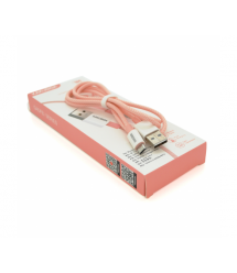 Кабель iKAKU KSC-723 GAOFEI smart charging cable for micro, Pink, довжина 1м, 2.4A, BOX