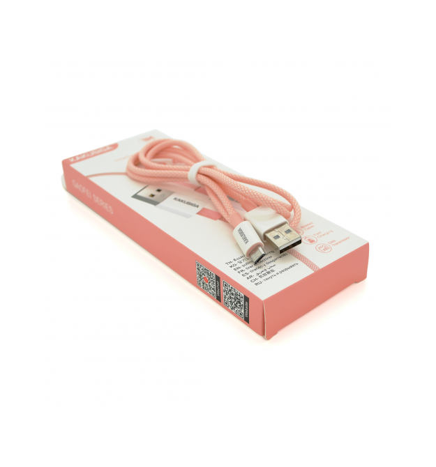 Кабель iKAKU KSC-723 GAOFEI smart charging cable for micro, Pink, довжина 1м, 2.4A, BOX