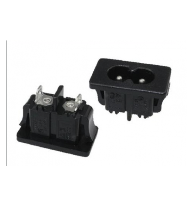 Разъем питания 220v AC-C8-Inlet series L-KLS1-AS-222-5S под пайку Q2400