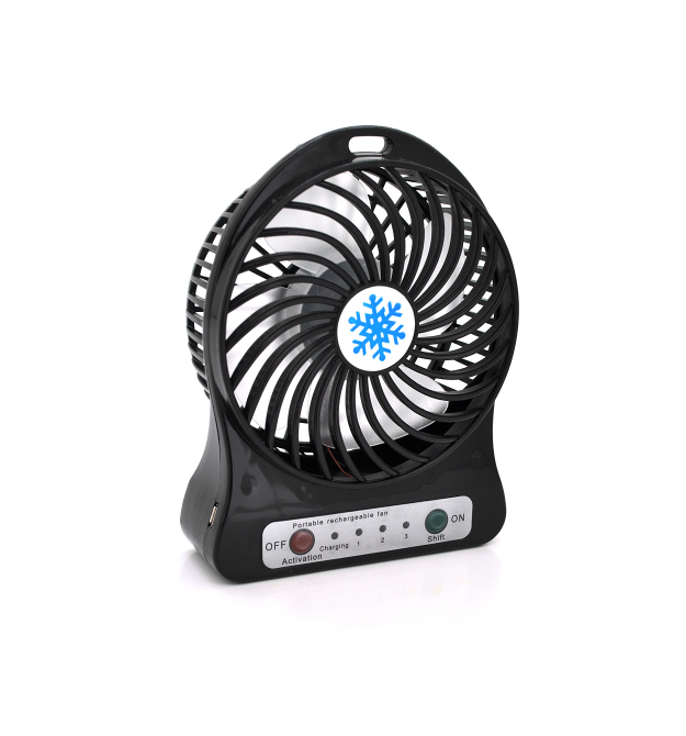 Портативний вентилятор Light Fan, 3 режими швидкості, акумулятор 18650, Mix color, Box