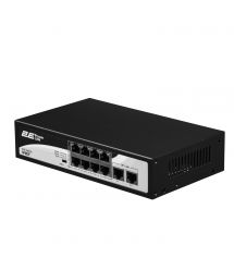 2E Коммутатор PowerLink SP802F 10xFE (8xFE PoE, 2xFE Uplink, 96W), неуправляемый