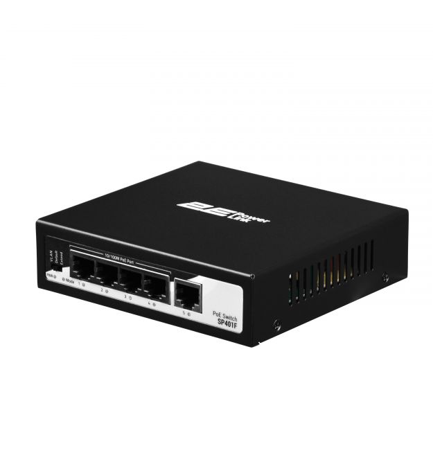 Комутатор 2E PowerLink SP401F 5xFE (4x FE PoE, 1xFE Uplink, 55W), некерований
