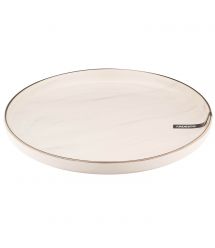 Тарелка обеденная ARDESTO Marmo AR2927MRB, 27 см, бежевая, керамика