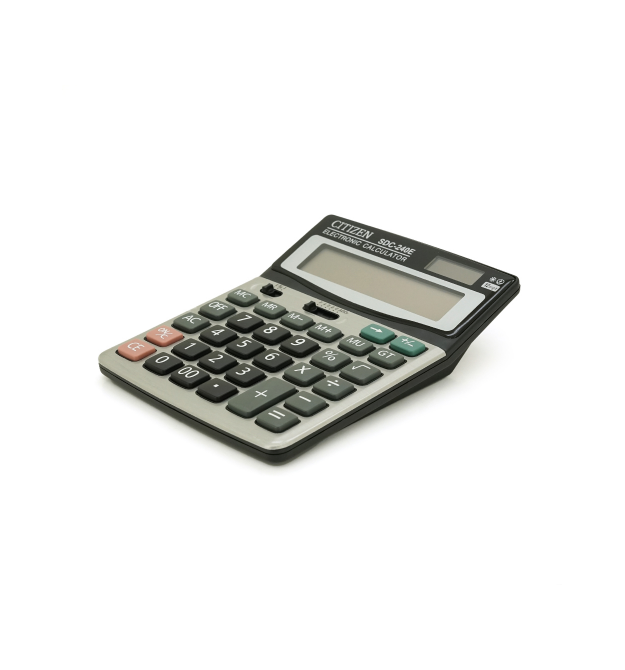 Калькулятор офісний CITIZEN SDC-240E, 31 кнопка, розміри 165*135*32мм, Silver, BOX