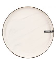 Тарелка обеденная ARDESTO Marmo AR2927MRB, 27 см, бежевая, керамика