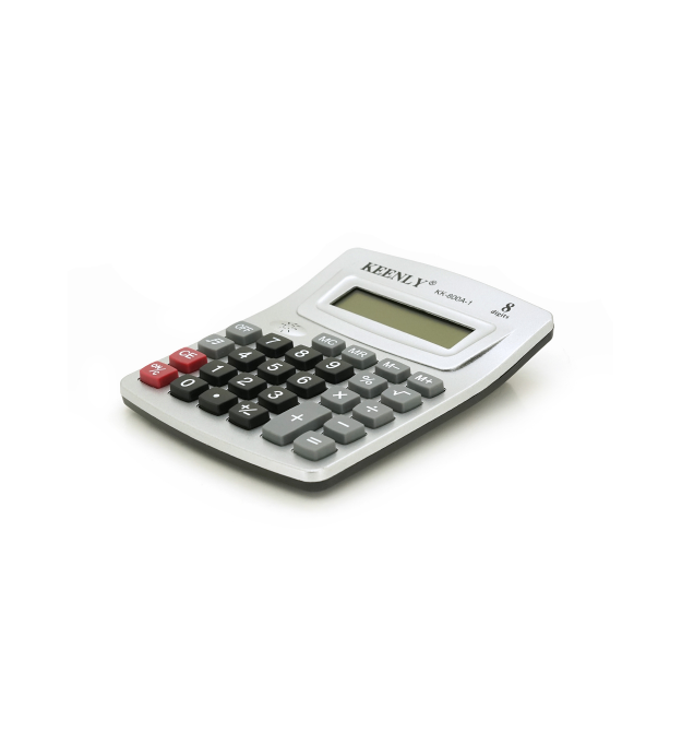 Калькулятор офісний KEENLY KK-800A-1, 27 кнопок, розміри 140*110*30мм, Silver, BOX