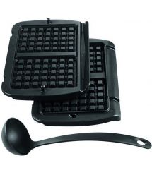 Форма для випікання вафель для грилів Tefal Optigrill+, алюміній, чорний