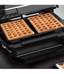Форма для випікання вафель для грилів Tefal Optigrill+, алюміній, чорний