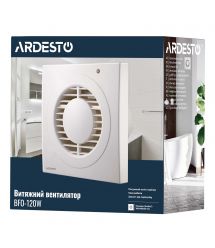 ARDESTO Витяжний вентилятор BFO-120W 20 Вт, 150 м3/г, 2300 об./хв., 35 дБ, білий