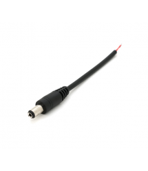 Роз&aposєм живлення DC-M (D 5,5x2,5мм) - кабель довжиною 10см blac, Black plug OEM Q1000