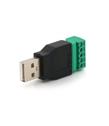 Разъем для подключения USB (5 контактов) с клеммами под кабель Q100