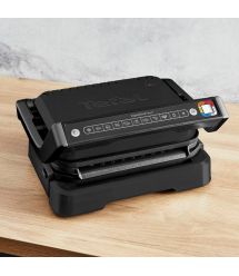 Tefal Гриль прижимной OptiGrill 2в1 Black, 2100Вт, темп. режимов-4, съёмные пластины, металл, черный