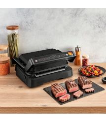 Tefal Гриль прижимной OptiGrill 2в1 Black, 2100Вт, темп. режимов-4, съёмные пластины, металл, черный