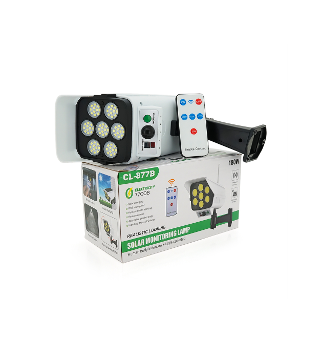 Прожектор-муляж камери GH-2288 із сонячною панеллю та датчиком руху, пульт, Box