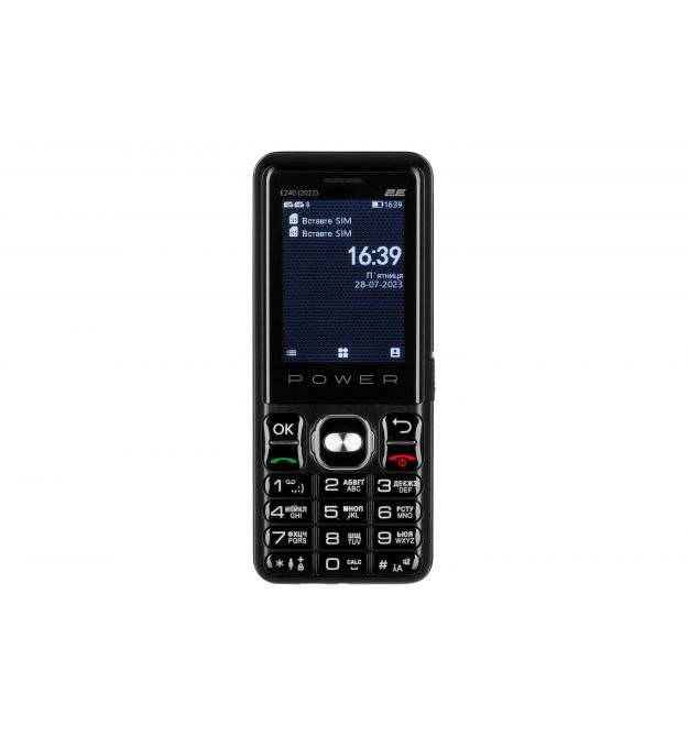 Мобильный телефон 2E E240 2023 2.4" 2SIM, 2500мА•ч, черный
