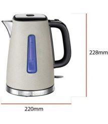 Russell Hobbs Электрочайник Luna Stone, 1.7л, металл, под камень, бежевый