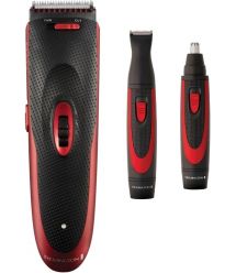 Remington Машинка для стрижки The Works, 2хАА в комплекте, насадок-2, сталь, черно-красный