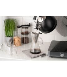 Кемекс для заварювання кави ARDESTO з фільтром Black Mars, 600 мл, боросилікатне скло