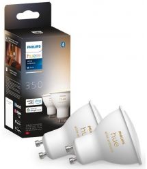 Philips Hue Лампа умная GU10, 5W(50Вт), 2200K-6500K, Tunable white, ZigBee, Bluetooth, диммирование, 2шт