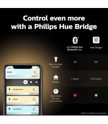 Лампа умная Philips Hue GU10, 5W(50Вт), 2200K-6500K, Tunable white, ZigBee, Bluetooth, дымирование