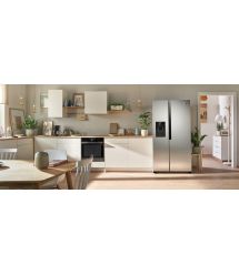 Gorenje Холодильник SBS, 179x68x91см, 2 дв., Х- 368л, М- 167л, A+, NF Plus, Инвертор, диспенсер, ледоген, Дисплей, серый