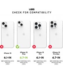 UAG Чехол для Apple iPhone 15 Plus Plyo Magsafe, Ice/Silver