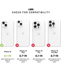 UAG Чехол для Apple iPhone 15 Essential Armor Magsafe, Black