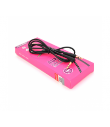 Кабель iKAKU KSC-521 MEILE AUX Audio DC3.5 папа-папа 1.0м, GOLD Stereo Jack, (круглый) Black cable, Box