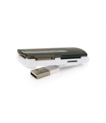 Кардрідер універсальний 4в1 MERLION CRD-7BL TF - Micro SD, USB2.0, Black, OEM Q50