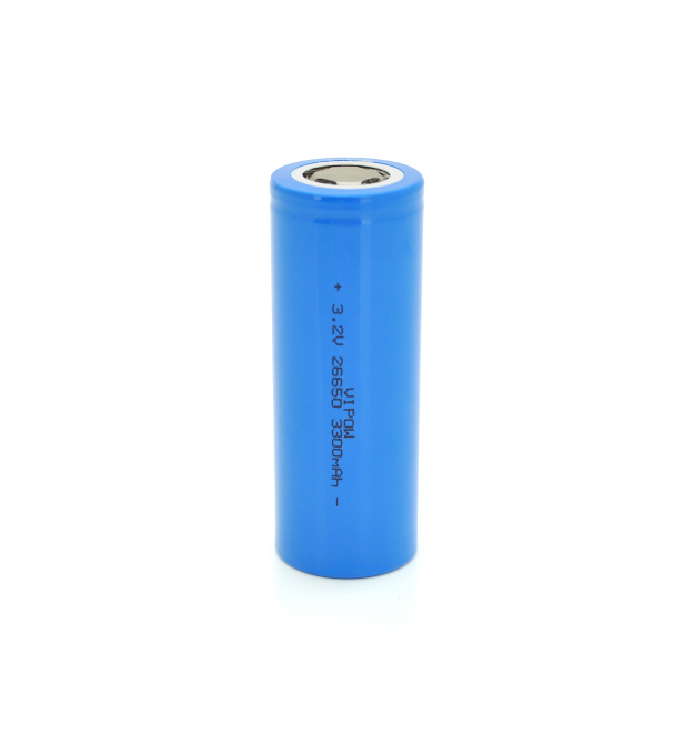 Литий-железо-фосфатный акумулятор 26650 Lifepo4 Vipow IFR26650 FlatTop, 3300mAh, 3.2V, Blue Q50 - 500