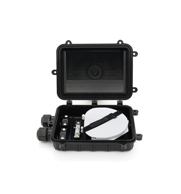 Муфта оптична Merlion ML-OP-F006-24C, герметична, 2 введення, до 4-х касет, до 24 зварок, матеріал ABS - PP - PC