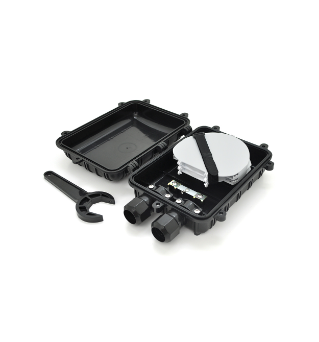 Муфта оптична Merlion ML-OP-F005-48C, герметична, 6 вводів, до 4-х касет, до 48 зварок, матеріал PP - PC