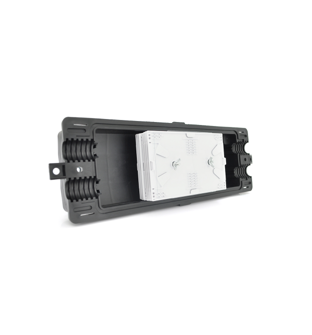 Муфта оптична Merlion ML-OP-F001H-96C, герметична, 4 введення, до 4-х касет, до 96 зварок, матеріал PP+GF