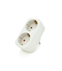 Розетка двійник із заземленням A202, White, 2Р+РЕ, 16А