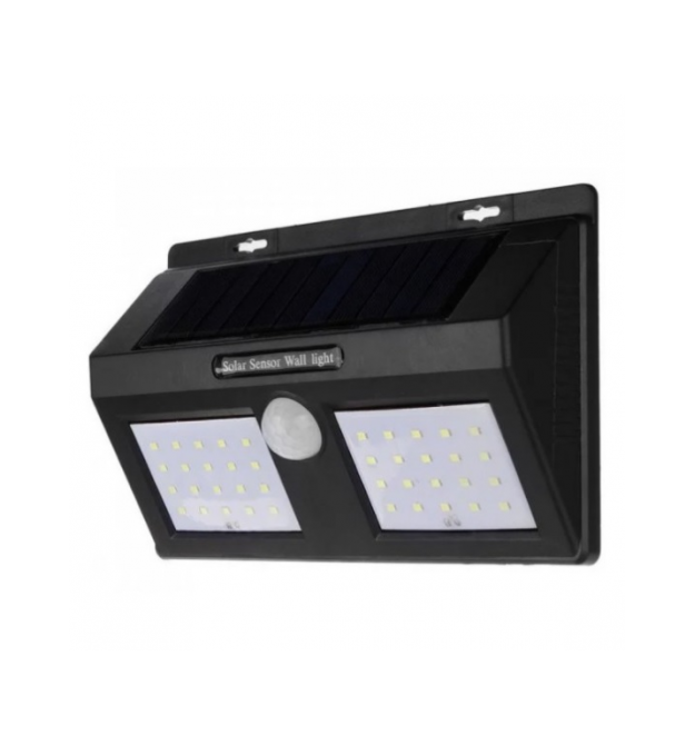 Вуличний ліхтар BL-1626A з датчиком руху і Cолнечной панеллю, кріплення на стіну 40LED, Blac