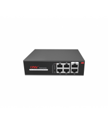 4х портовий PoE Full Gigabit комутатор ONV-H3064P, 4xPoe1000Мбіт + 2х1000 Мбіт, IEEE802.3af - at, загальна потужність 65 Вт