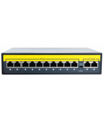 POE комутатор Merlion 10 POE 10 - 100 + 2 RJ45 10 - 100 вбудований блок живлення 52V 2.5A