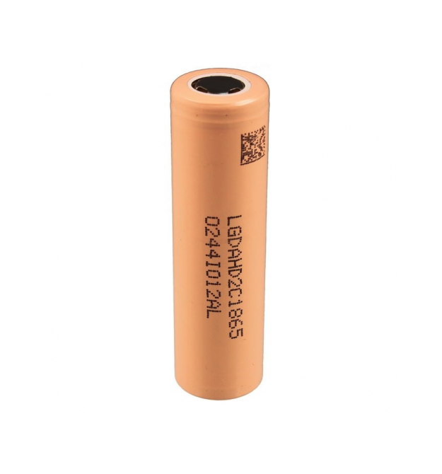 Акумулятор 18650 Li-Ion LG LGDAHD2C1865, 2100mAh, 25A, 4.2 - 3.7 - 2.5V, BEIGE, PVC BOX, 2 шт. в упаковці, ціна за 1 шт