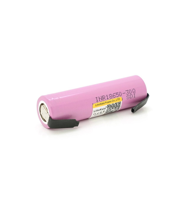 Акумулятор 18650 Li-Ion LiitoKala Lii-30Q-N, 3000mAh (2900-3100mAh), 27A, 3.7V (2.5-4.25V), Pink, PVC